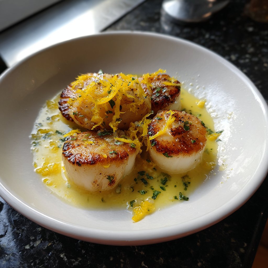 Jakobsmuscheln mit Zitronensauce