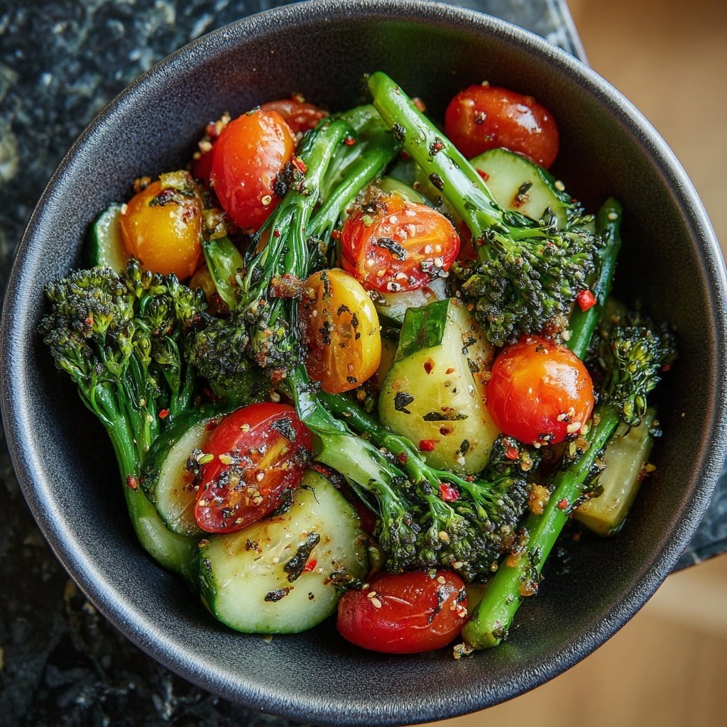 Kalorienarme Gemüse Bowl Mit Brokkoli