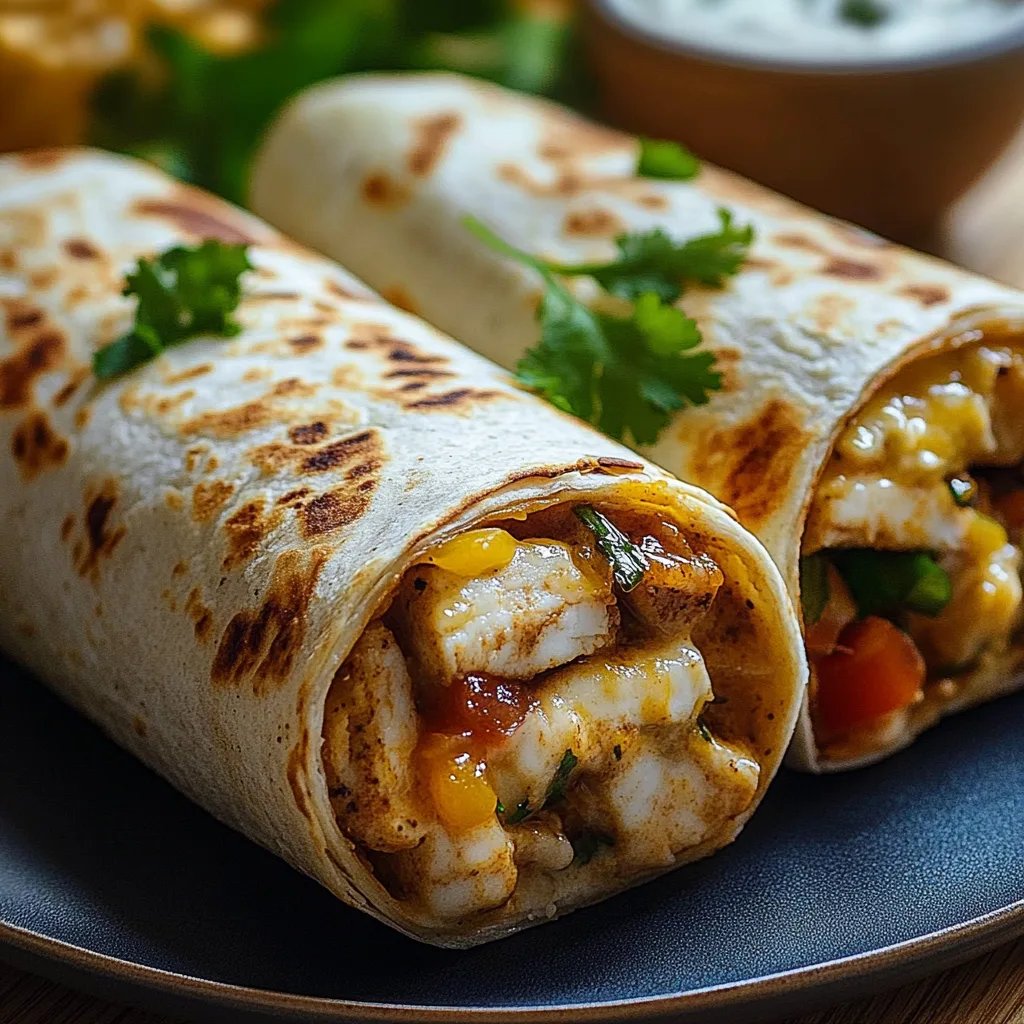 Köstliche Käse-Hühnchen Wraps