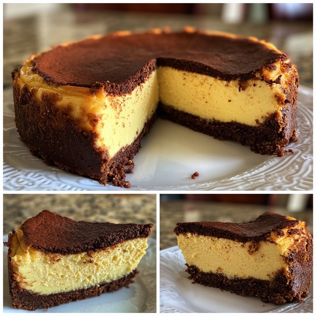 Käsekuchen mit Schokoladenboden