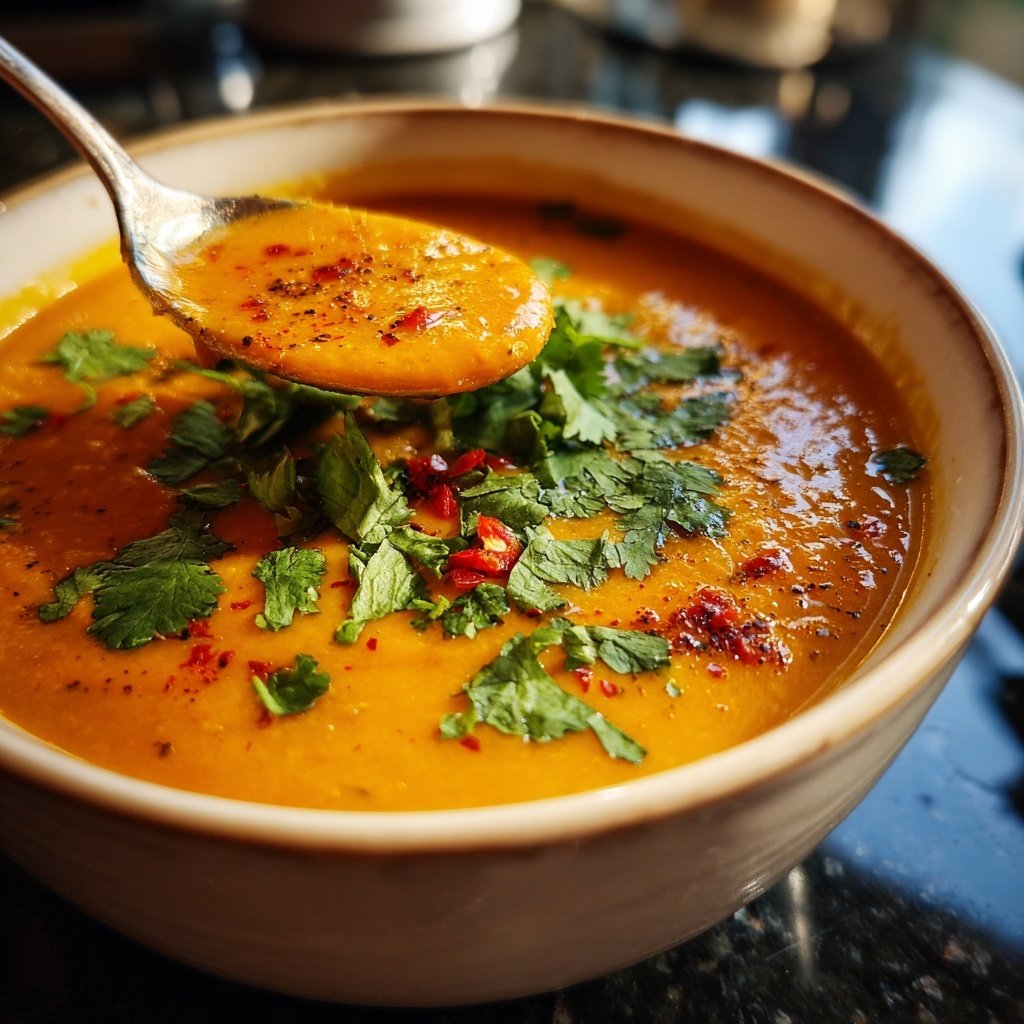 Linsensuppe mit Kokosmilch