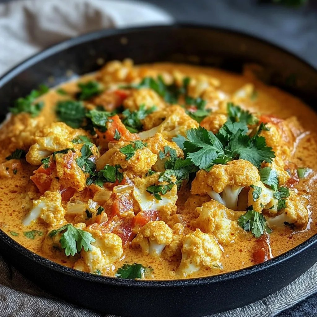 Cremiger Blumenkohl-Curry aus dem Backofen