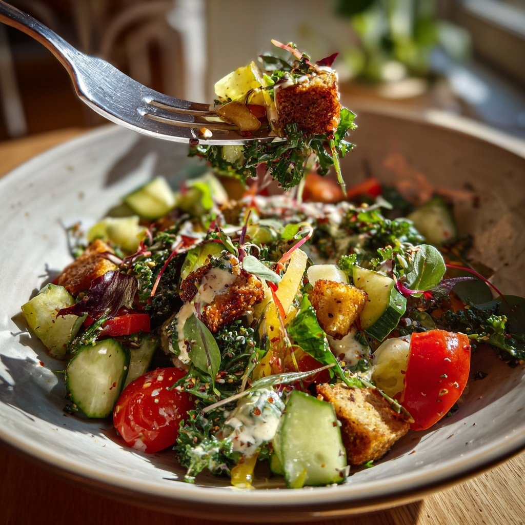 Vegetarischer Grünkohl-Salat