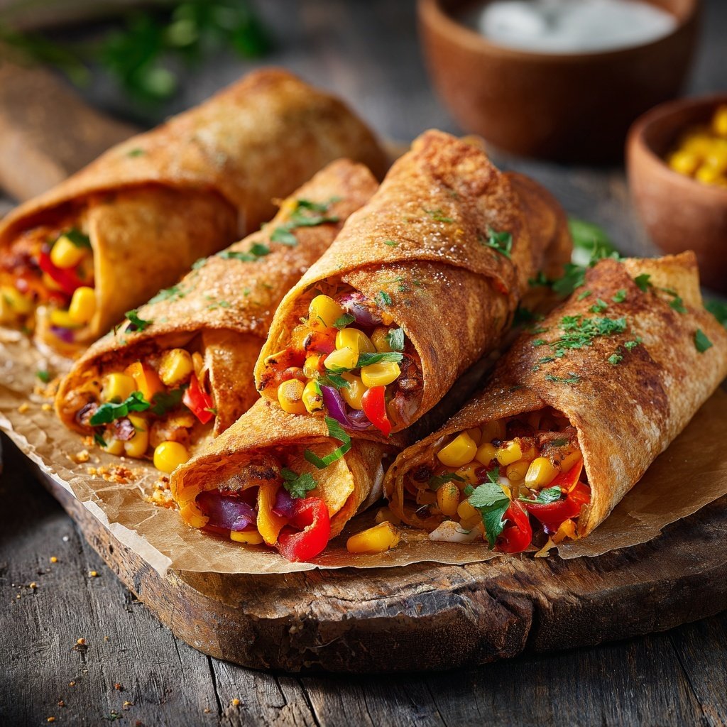 Wraps mit Mais und Paprika