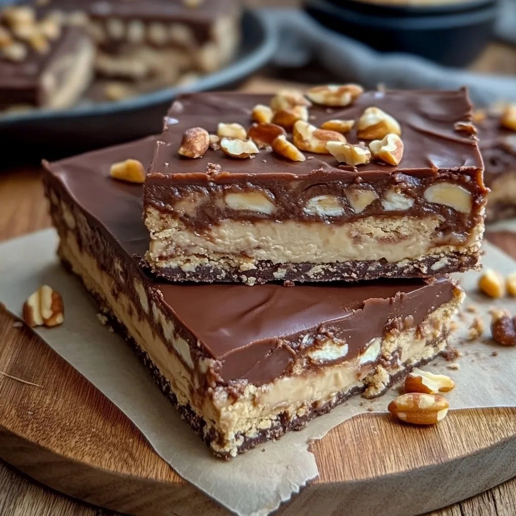 Snickers-Käsekuchen-Dessert