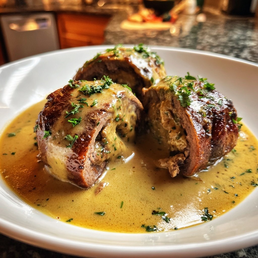 Hausmannskost Rinderrouladen mit Rahmsoße