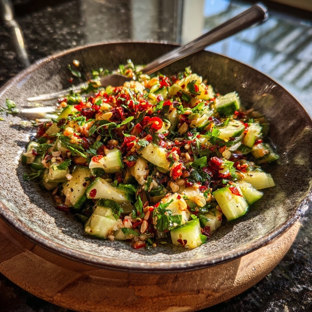 Linsensalat Mit Gurke Zum Grillen