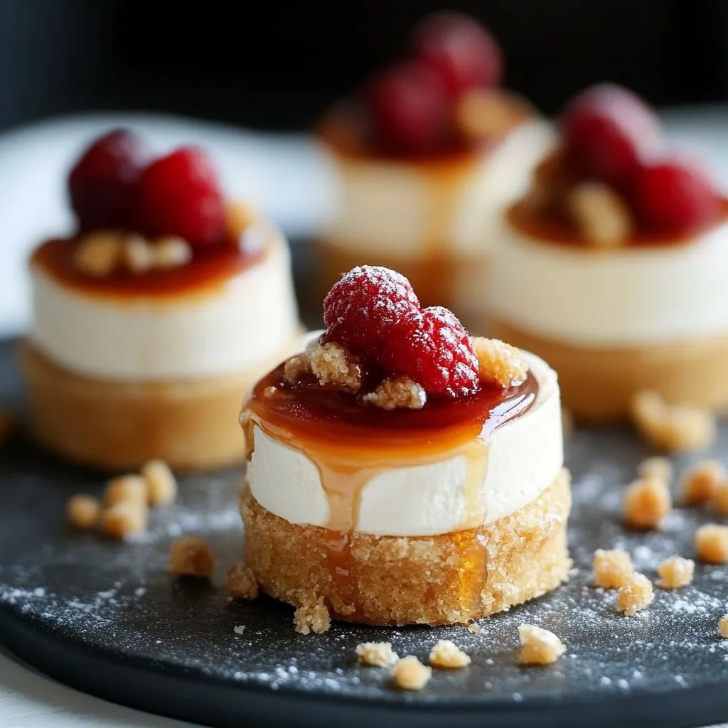 Mini-Käsekuchen mit gesalzenem Karamell