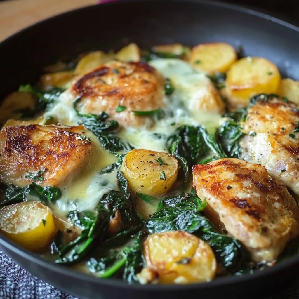 Schneller Kartoffel-Spinat-Auflauf