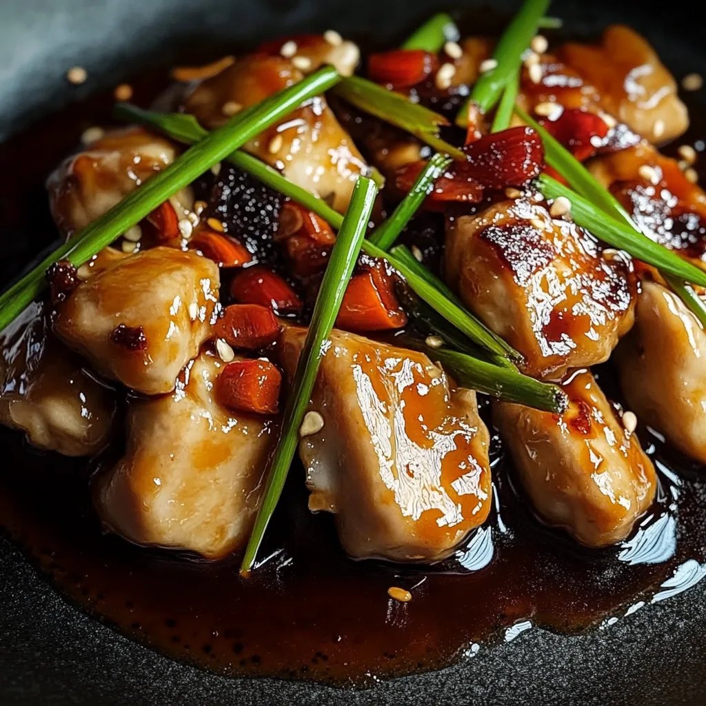 Chinesisches Huhn in Knoblauchsoße