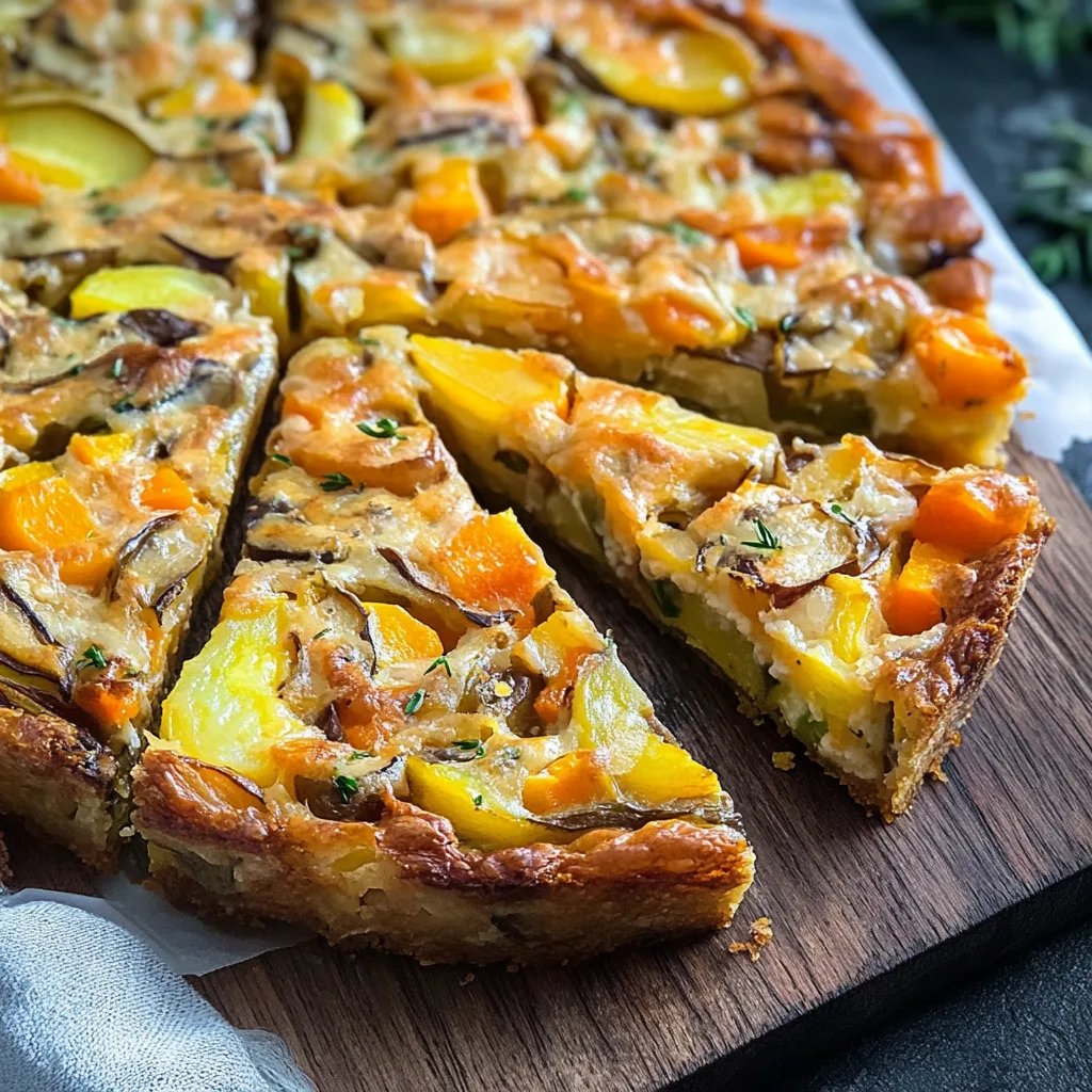 Gemüsekuchen mit Kartoffeln